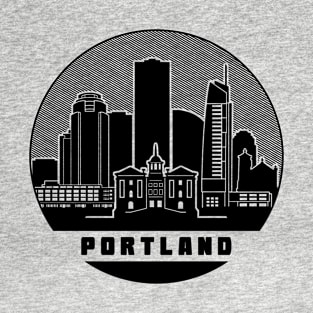 Portland Oregon Multnomah Skyline T-Shirt